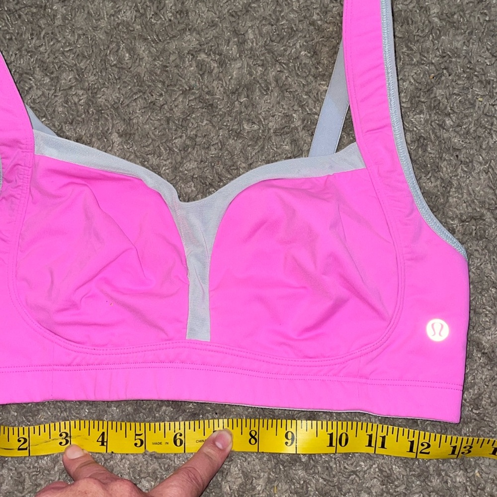 Lululemon Ta Ta Tamer II hot pink purple sports 2 bra lot - Picture 3 of 10